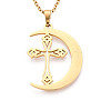 304 Stainless Steel Pendant Necklaces NJEW-T018-52G-4