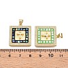 Brass Micro Pave Clear Cubic Zirconia Pendants KK-N254-216G-C-3