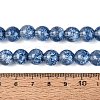 Transparent Half Spray Painted Glass Beads Strands GLAA-Q110-02A-04-4