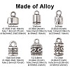 120Pcs 6 Styles Tibetan Style Alloy Cord Ends TIBE-CJ0001-29-2
