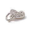 Brass Micro Pave Cubic Zirconia Charms ZIRC-F132-19P-3