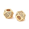 Column Brass Micro Pave Clear Cubic Zirconia Beads KK-S394-01-1