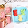 6Pcs 6 Styles Easter Theme Plastic Cookie Cutters EAER-PW0001-069-2