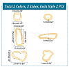 Unicraftale 12Pcs 6 Style 304 Stainless Steel Linking Rings STAS-UN0040-39-2