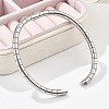 Texture 304 Stainless Steel Bangles for Women BJEW-Z092-14P-3