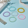 Frosted Glass Round Beaded Stretch Bracelet Sets for Women BJEW-JB09174-2
