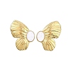 304 Stainless Steel Butterfly Stud Earrings with Enamel EJEW-Z075-05G-02-1