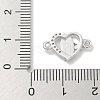 Rack Plating Brass Micro Pave Clear Cubic Zirconia Religion Heart Virgin Mary Connector Charms KK-L224-099P-01-3