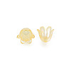 6-Petal Imitation Jelly Acrylic Bead Caps JACR-T002-02J-2