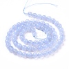 Grade AA Natural Blue Chalcedony Beads Strands G-F222-30-6mm-1-3