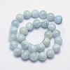 Natural Aquamarine Round Bead Strands G-I155-03-14mm-2