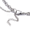304 Stainless Steel Double Layer Necklaces NJEW-M181-04P-6