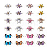 Boutigem 24Pcs 12 Styles Alloy Enamel Connector Charms FIND-BG0001-03-12