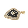 Brass Micro Pave Cubic Zirconia Pendants KK-P293-23G-2