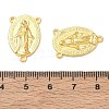 Holy Oval Carved Virgin Mary Tibetan Style Alloy Chandelier Component Links TIBEP-LF0961YKG-G-FF-3