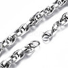 Non-Tarnish 201 Stainless Steel Rope Chain Bracelet for Men Women BJEW-S057-74-3