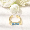 Brass Micro Pave Cubic Zirconia Cuff Open Rings for Women RJEW-L343-02G-01-1