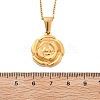 304 Stainless Steel Rose Pendant Necklaces for Women NJEW-S439-01A-G-5