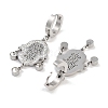 Hollow Hamsa Hand 304 Stainless Steel Dangle Earrings EJEW-L283-079P-2