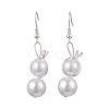 Easter Rabbit Acrylic Dangle Earrings for Women EJEW-JE06217-1