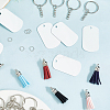 DIY Blank Double-sided Heat Transfer Aluminium Pendant Keychain Making Kits DIY-SP0005-26F-7