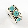 Brass Rhinestone European Clasps KK-N291-01AS-02-2
