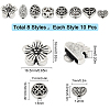 80Pcs 8 Styles Alloy Beads & Charms TIBEB-SC0001-08AS-2