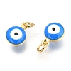 Brass Enamel Charms KK-B024-02G-A-2