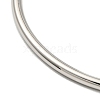 Non-Tarnish 304 Stainless Steel Simple Plain Bangle for Women BJEW-F461-01D-P-3