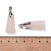 Natural Rose Quartz Faceted Pendants G-F774-02D-3