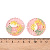 Ocean Theme Flat Round Resin Cabochons CRES-T025-02D-3