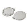 304 Stainless Steel Pendant Cabochon Settings STAS-D127-18A-P-2