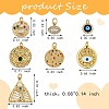 7Pcs 7 Style Brass Micro Pave Cubic Zirconia Pendants & Brass Enamel Pendants KK-SZ0005-32-7