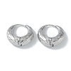 Texture Ring Brass Stud Earrings for Women EJEW-H006-04G-1