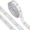 9 Yards Imitation Leather Ribbon with Platinum Plated Alloy Eyelets OCOR-AR0001-64B-1