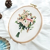 Flower Bouquet Pattern 3D Embroidery Starter Kits DIY-P077-043-1