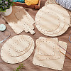 Wooden Knitting Crochet Bottoms Set WOOD-WH0036-03-5