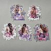 6Pcs 5 Styles DIY Figure Picture Stickers STIC-U004-01E-3