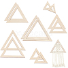 BENECREAT 2 Sets Triangle Wood Hoop Rings Macrame for DIY Craft Making DIY-BC0009-97-1