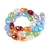 Electroplate Transparent Glass Beads Strands EGLA-N025-05A-A01-2