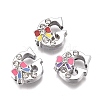 Alloy Enamel Letter Slide Charms PALLOY-K241-G-1