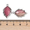 Natural Rhodonite Faceted Leaf Pendants G-I375-04P-12-3