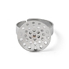 Non-Tarnish 304 Stainless Steel Sieve Ring Settings STAS-K278-06A-P-2