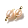 Natural Pearl Connector Charms FIND-C046-19B-G-2