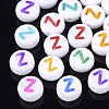 Initial Acrylic Beads X-OACR-E001-20Z-1