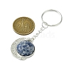 Alloy Pendant with Gemstone Cabochons Keychains KEYC-JKC01140-01-3