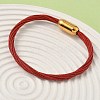 304 Stainless Steel with Polyester Metallic Cord Bracelets for Women BJEW-Z145-01G-30-3