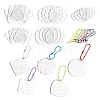 40Pcs 10 Style Acrylic Transparent Blank Pendants with Glitter DIY-CJC0002-013-2