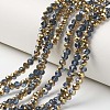 Electroplate Transparent Glass Beads Strands X-EGLA-A034-T6mm-O02-1