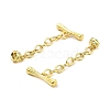 Brass Toggle Clasp with Chain KK-K346-02G-3